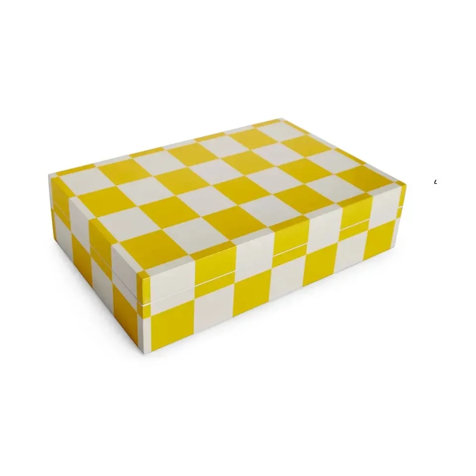 Black and White Horizontal Line Box Bone Inlay Box Available in all Sizes and Colors Jewelry Box Organizer