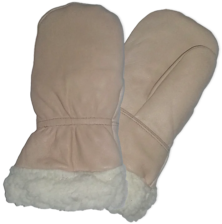 High Quality Kids Winter Warm Sheep Leather Mittens Various Colors Sizes
