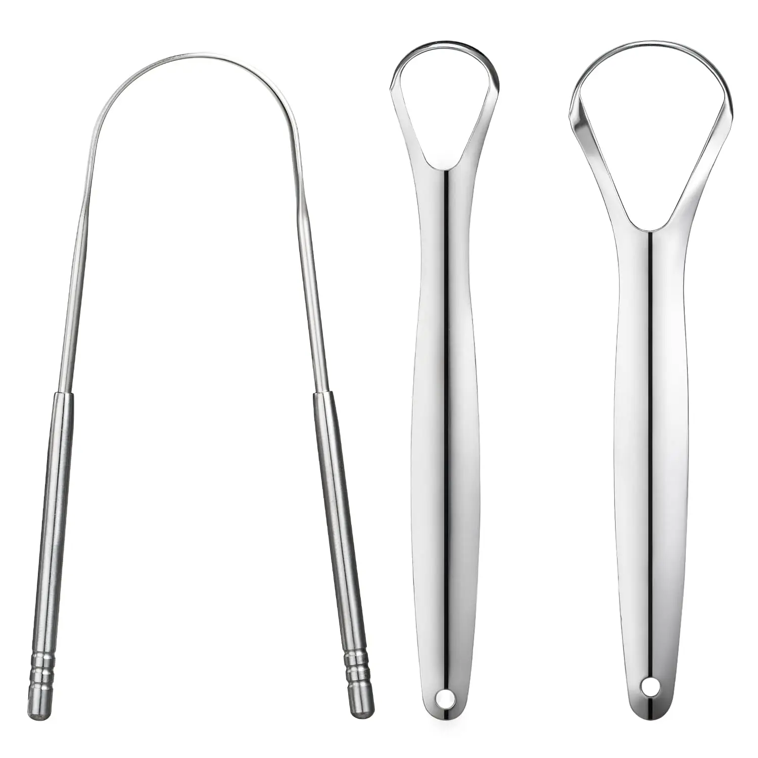 3 PCS Stainless Steel Tongue Scrapers, Reduce Bad Breath Tongue Scrapers for Adults made by Life  Care Instruments Pakistan