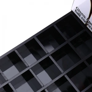 Black Plexiglass Square Lip Gloss Counter Display Rack Mac Lipstick Cosmetic Organizer Custom Lucite Lipstick Advertising Stand