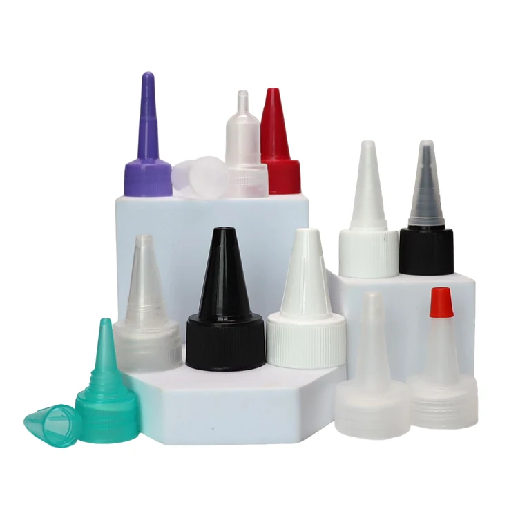 Best quality lids bottle caps closures black twist cap 18/410,20/410  plastic oil bottle nozzle twist cap