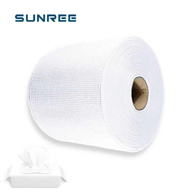 Nonwoven Fabric Roll 100% Bamboo Fiber Spunlace Nonwoven Fabric For Industry Cleanroom Dry Wipe Diaper