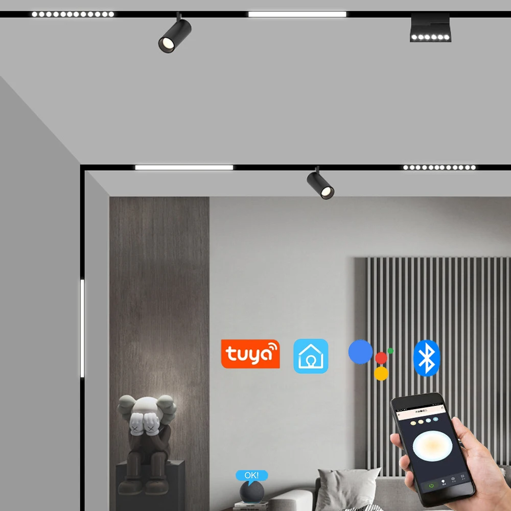 15w 25w 30w 24v 48v Rail Spot High Quality Suction Linear Recessed Magnetic System Magnet Led Track Light