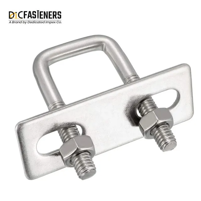 ASTM/ASME SA 312 оцинкованные стальные U-образные болты TP 304 из нержавеющей стали квадратное крепление оцинкованная отделка Стандарты DIN & ISO