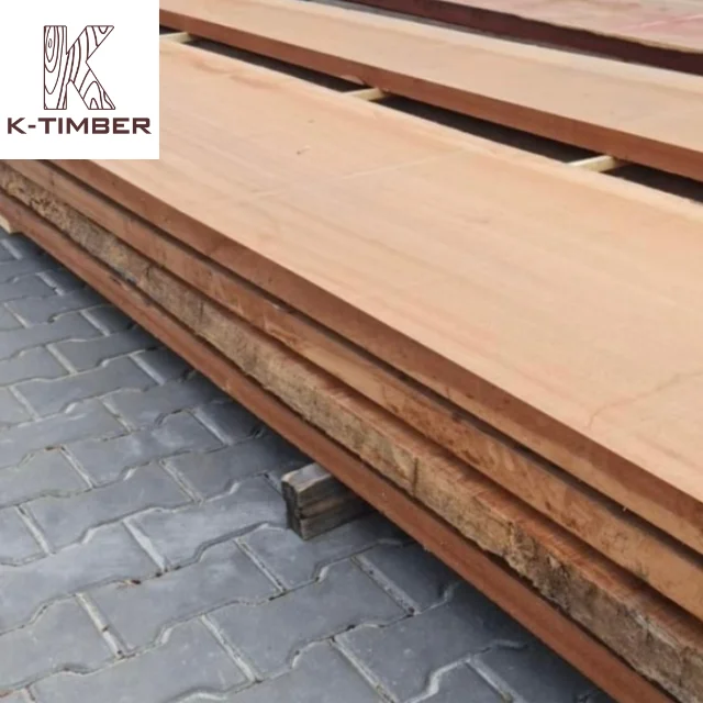 Sipo Slab Log Hardwood Kiaat Wood Board Wood Pallets Wooden Timber Slabs Board Lumber Log Construction Materials K-Timber