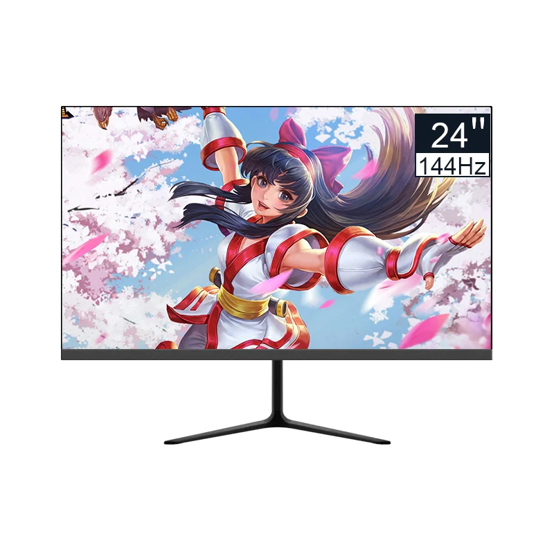 Hot Sale High Resolution 1080P 1K 2K VGA  22 24 27 32 75HZ 144HZ PC Gaming Portable Flat or Curved Computer Monitor