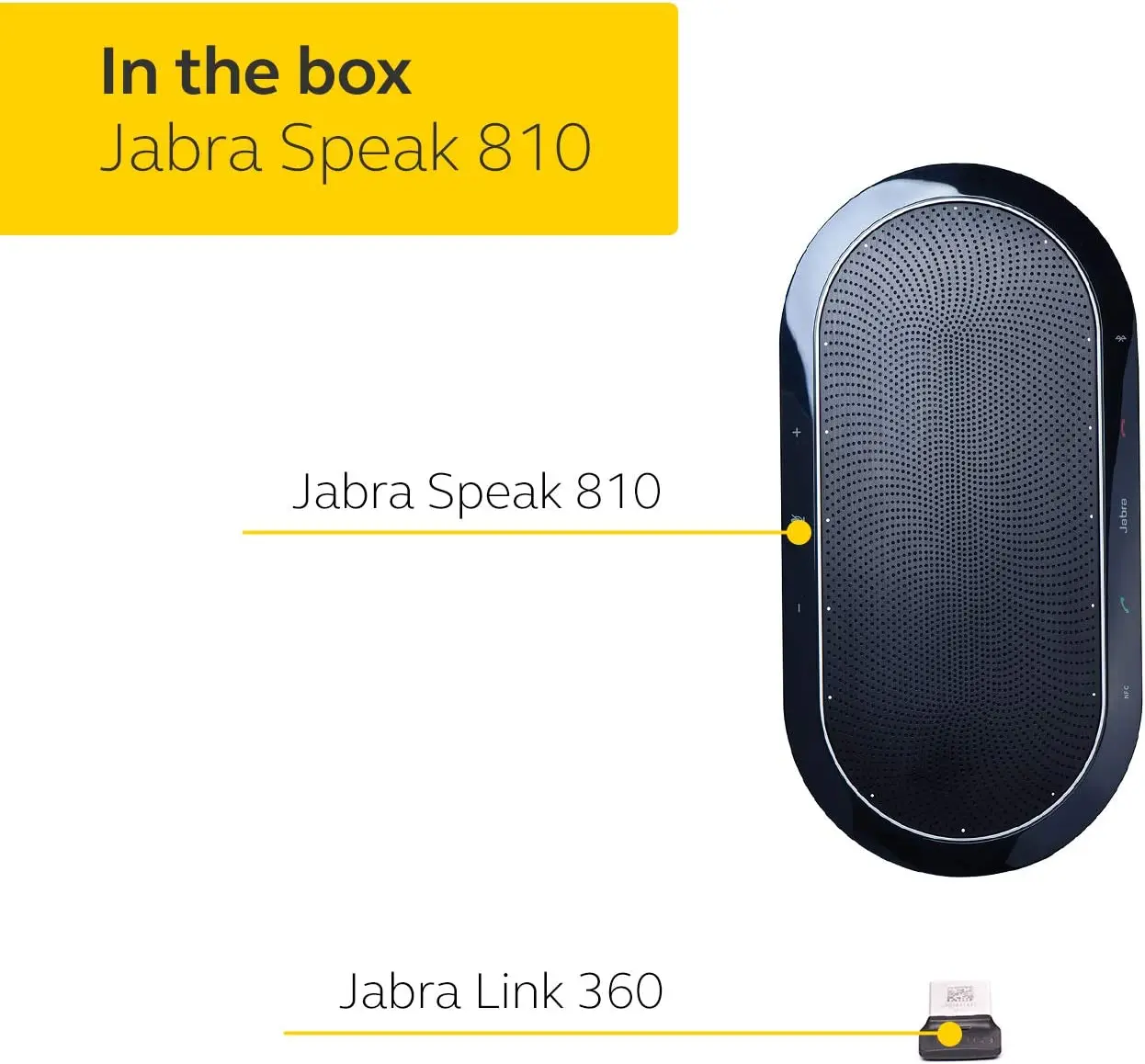 Jabra Speak 810 Conference Speakerphone wireless BT USB Microphone conference speakerphone