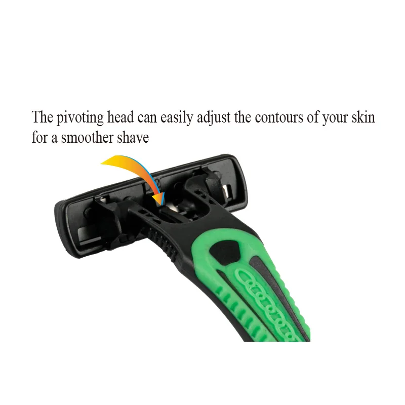Бритва для лица, одноразовая бритва с тремя лезвиями и резиновой ручкой, Мужская бритва, бритва для мужчин, фабричная бритва на заказ