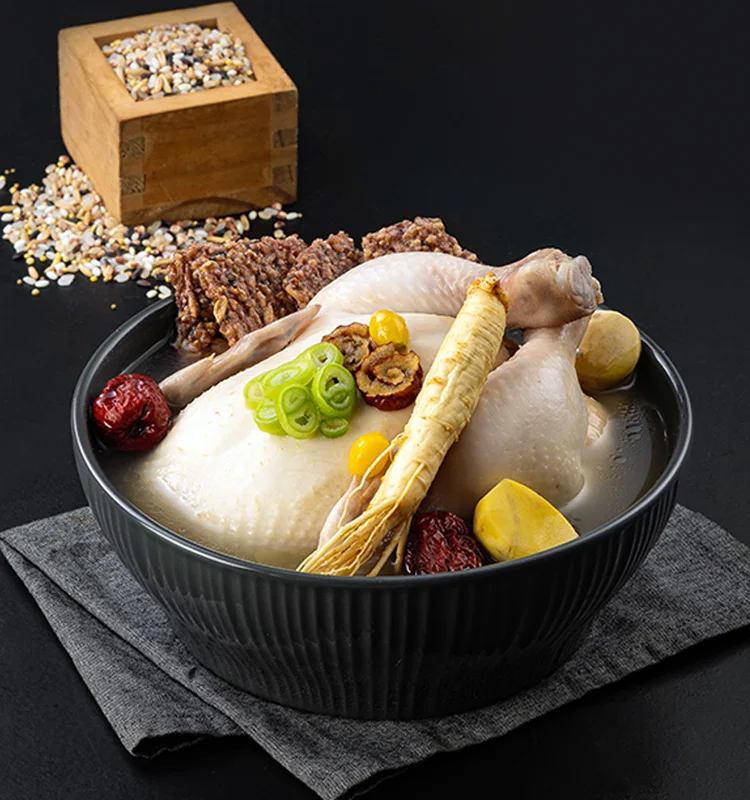 CYSO 8 Grain Scorched Rice Oven-baked Nurungji Samgyetang Korean Instant Chicken Soup With Thick Chicken Feet Broth