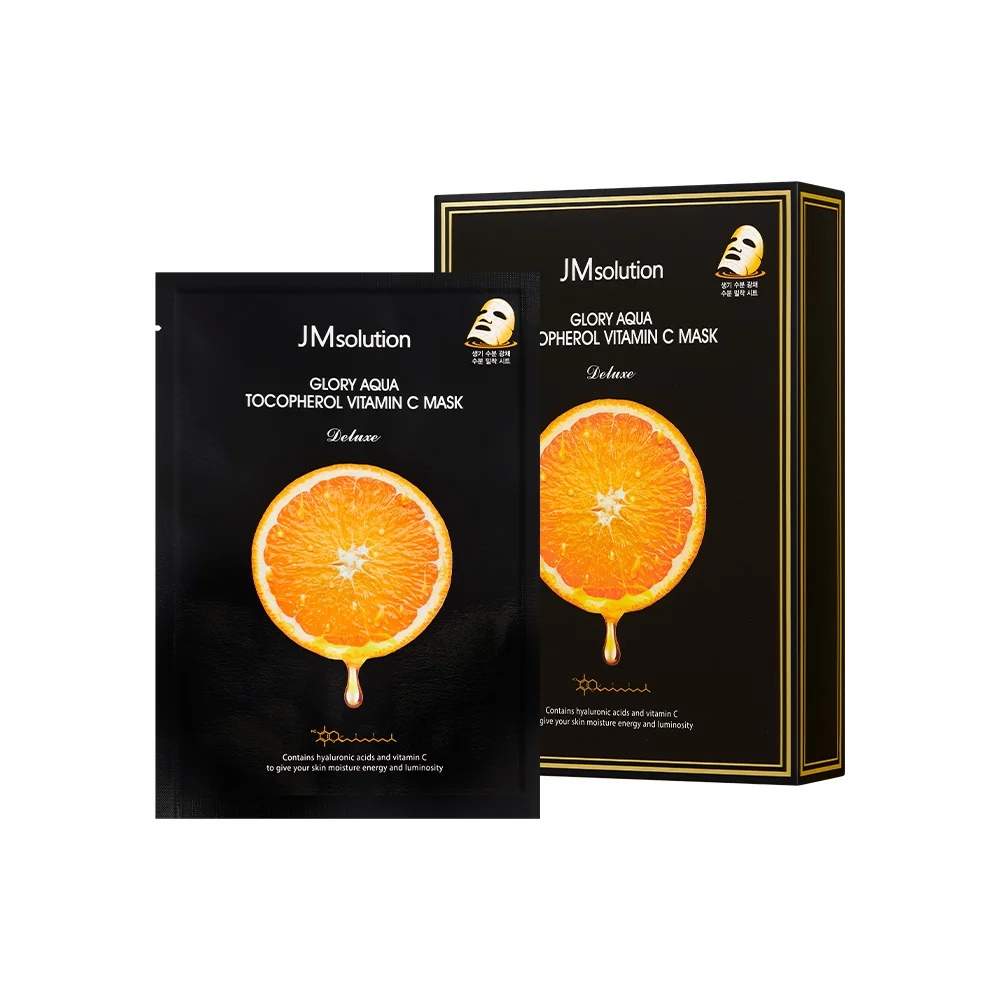JMSOLUTION GLORY AQUA TOCOPHEROL VITAMIN C маска плюс сделано в Корее лидер продаж корейский продукт по уходу за кожей оптом (1 единица = 10 штук)
