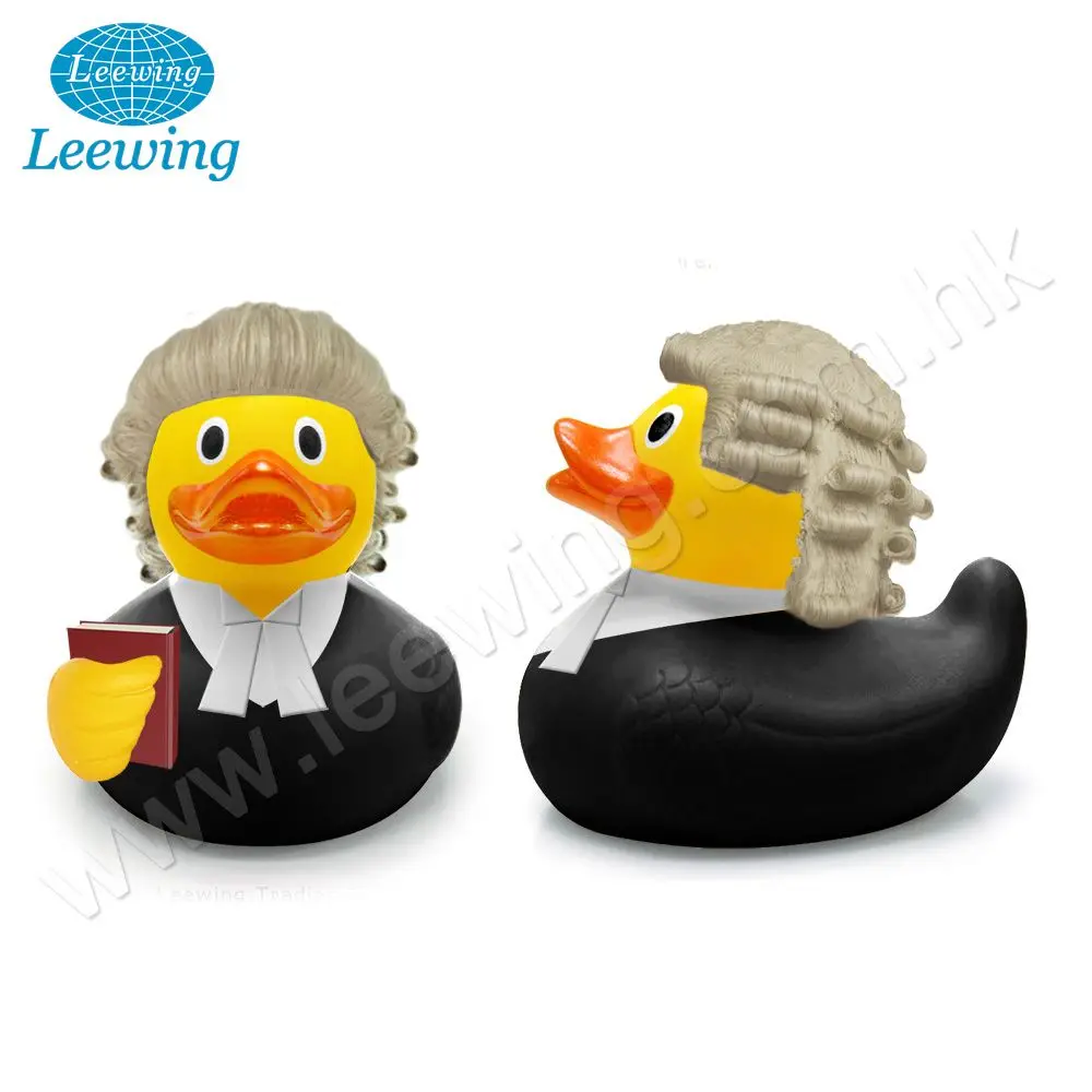 Unique Court Occupation Yellow Rubber Bath Duck Toy Judge Lawyer Toy