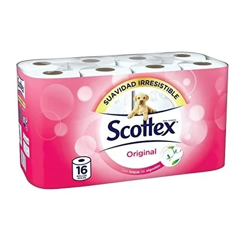 Рулон туалетной бумаги Scottex жесткая оригинальная непреодолимая мягкость/мягкая туалетная бумага Scottex-63 рулона