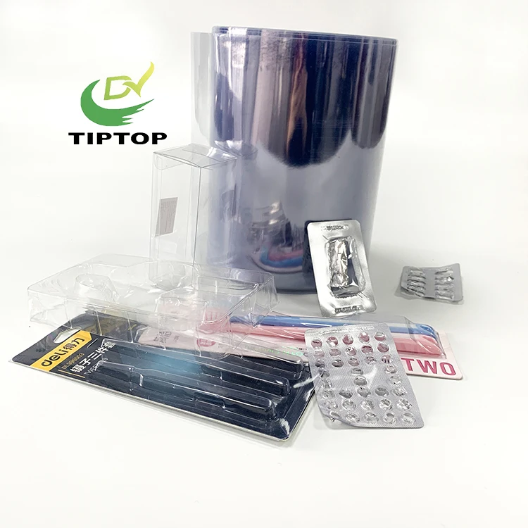 Tiptop Новая прозрачная пленка из ПВХ для упаковки экструдированная и ламинированная жесткая пластиковая вакуумная формовочная режущая услуга