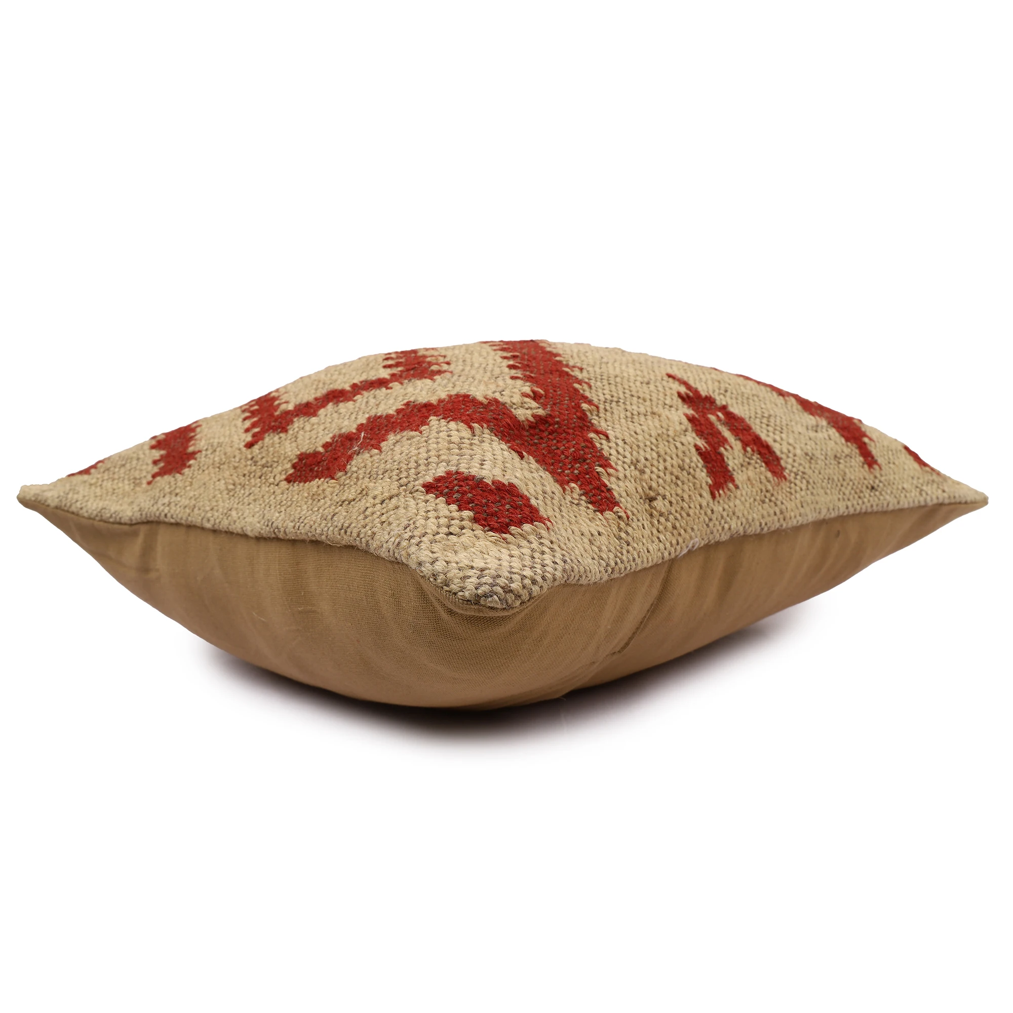 Authentic Traditional Square Cushion Seat Pad Hand-Woven Wool Jute Pillow for Home Decoration Sofa Chair Back Support