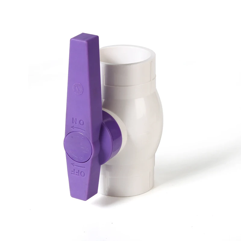 new handle plastic ball valve ANSI socket BS thread upvc ball valve custom handle color ball valve for India Pakistan Market