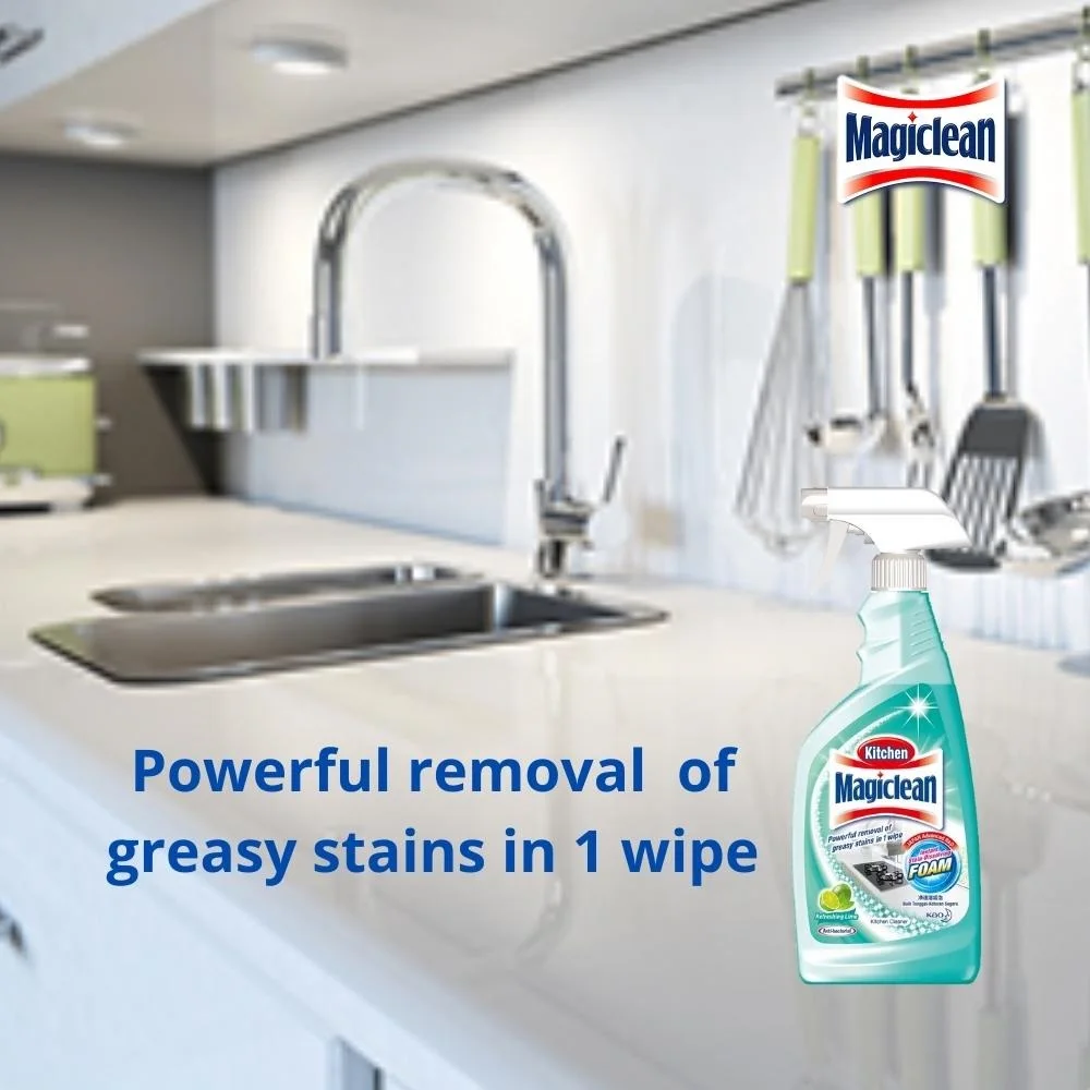 Top Sale Japan Technology Household Cleaning Detergents Liquid Powerful Magiclean Lime Scent Kitchen Cleaner Trigger 500ml