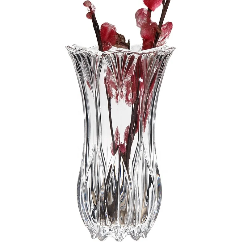 Wholesale Flower Vases Phoenix Tail Shape Thickened Glass for Home Decor glass vase for wedding