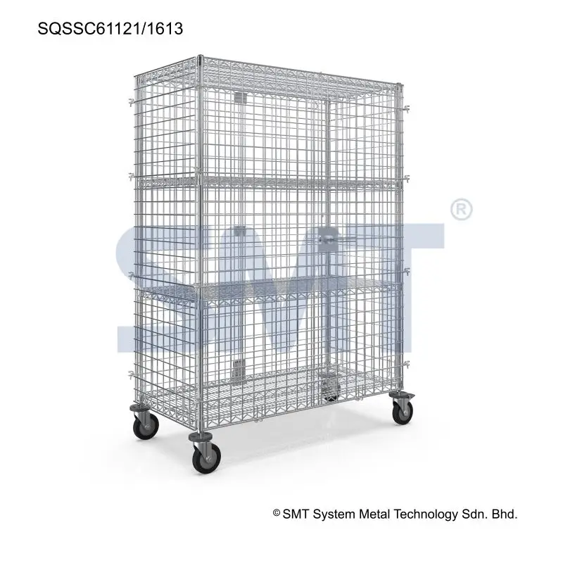 Best Price Storing Valuable Material SMT Stainless Steel  Grade 201Q-Series Security Cage Cage Industrial Safety Storage unit