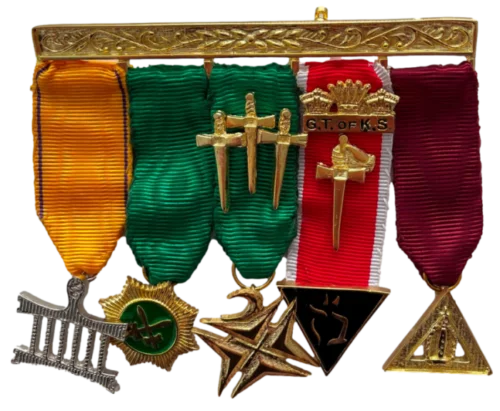 Allied Masonic Degree 5 Small Breast Jewel Set LR624