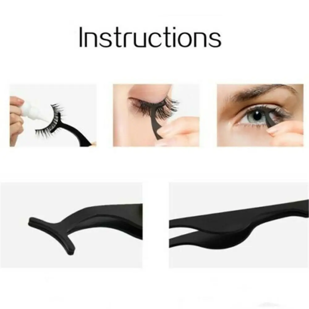 False Eyelashes Clip EyeLash Tweezers Applicator Eye Lash Aid Tools Extension Tweezers Cosmetic Tool