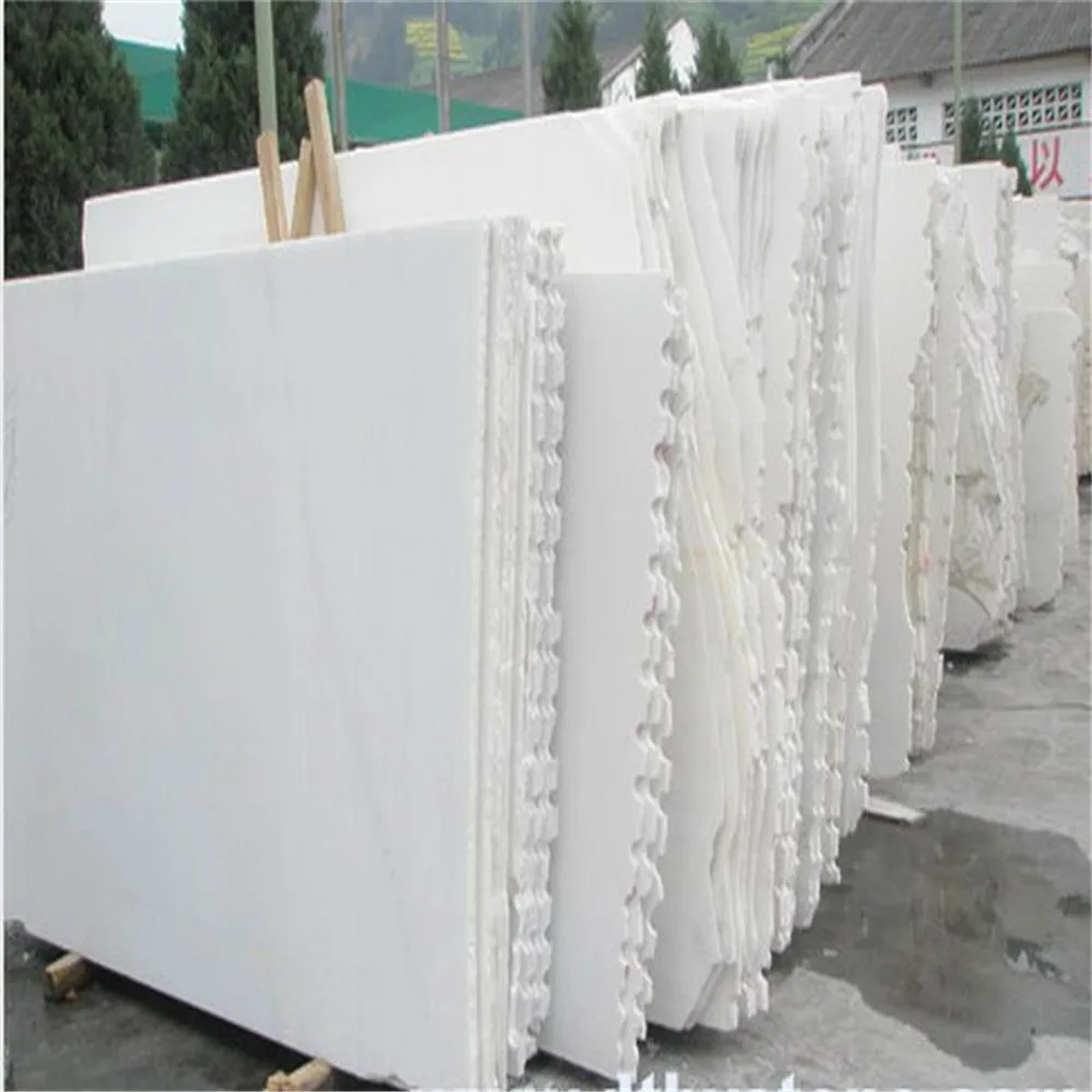 Polished white marble slabs tiles from vietnam