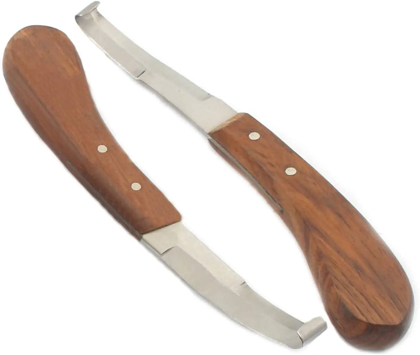 Набор точильных ножей с деревянной ручкой двусторонний инструмент для заточки коз лошадей левой и правой рукой