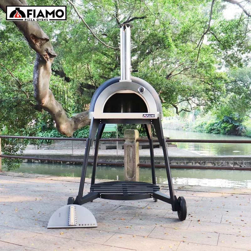 Outdoor Large Brick Clay Wood Fired Oven Pizza FIAMO Can Bake 3-4 Pizzas Simultaneously With Pizza Plate For Oven