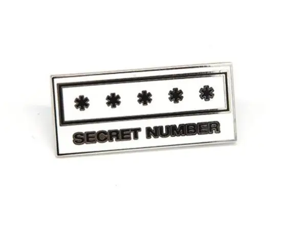 SECRET NUMBER OFFICIAL MD METAL LOGO BADGE