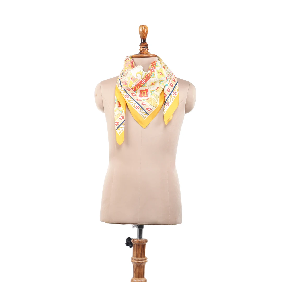 100% natural silk scarf Silk Plain Women Customized Summer OEM Traditional Printed Pure Silk Handmade Scarves