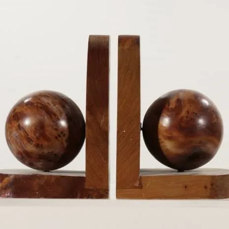 Antique Wooden Elephant Decorative Wooden Bookends Oem Customized Handmade Book Stand Holder Book Organizer Supplier From India