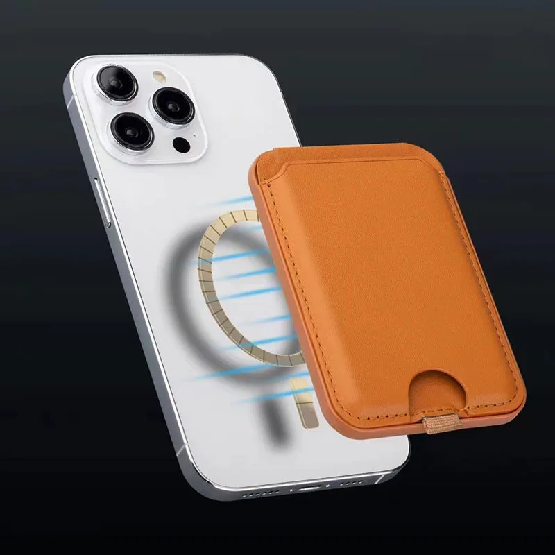 Factory Direct Sale Pu Leather Foldable Magnetic Flip Business Card Holder Mobile Phone Stand