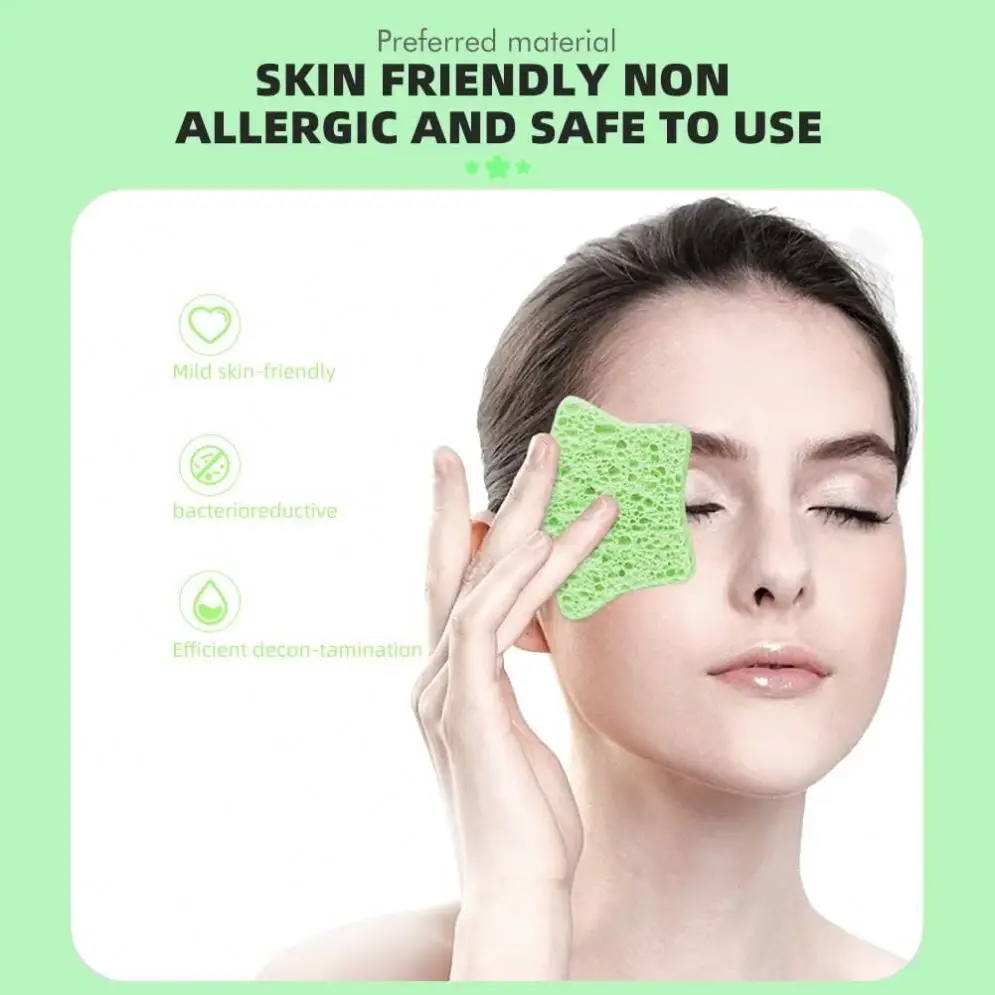 Golden Supplier Compressed Face Sponges For Facial Cleansing Exfo