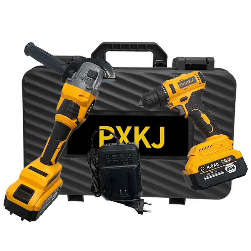 20V/36V customize cordless brushless screwdriver tool power drills angle grinder combination kits for wood working