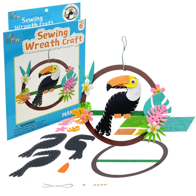 Fun Carton DIY Kids Craft Felt Sewing Children Educational Toy With New Design