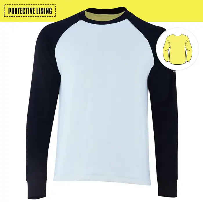 Lightweight Casual Long Sleeve Kevlar Lined Tee Shirt Reinforced With Protective Lining Long Sleeve Shirts