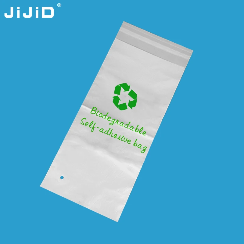 JIJID PLA Biodegradable Self Sealing Degradable Packaging Bag Biodegradable Self-Adhesive Bag