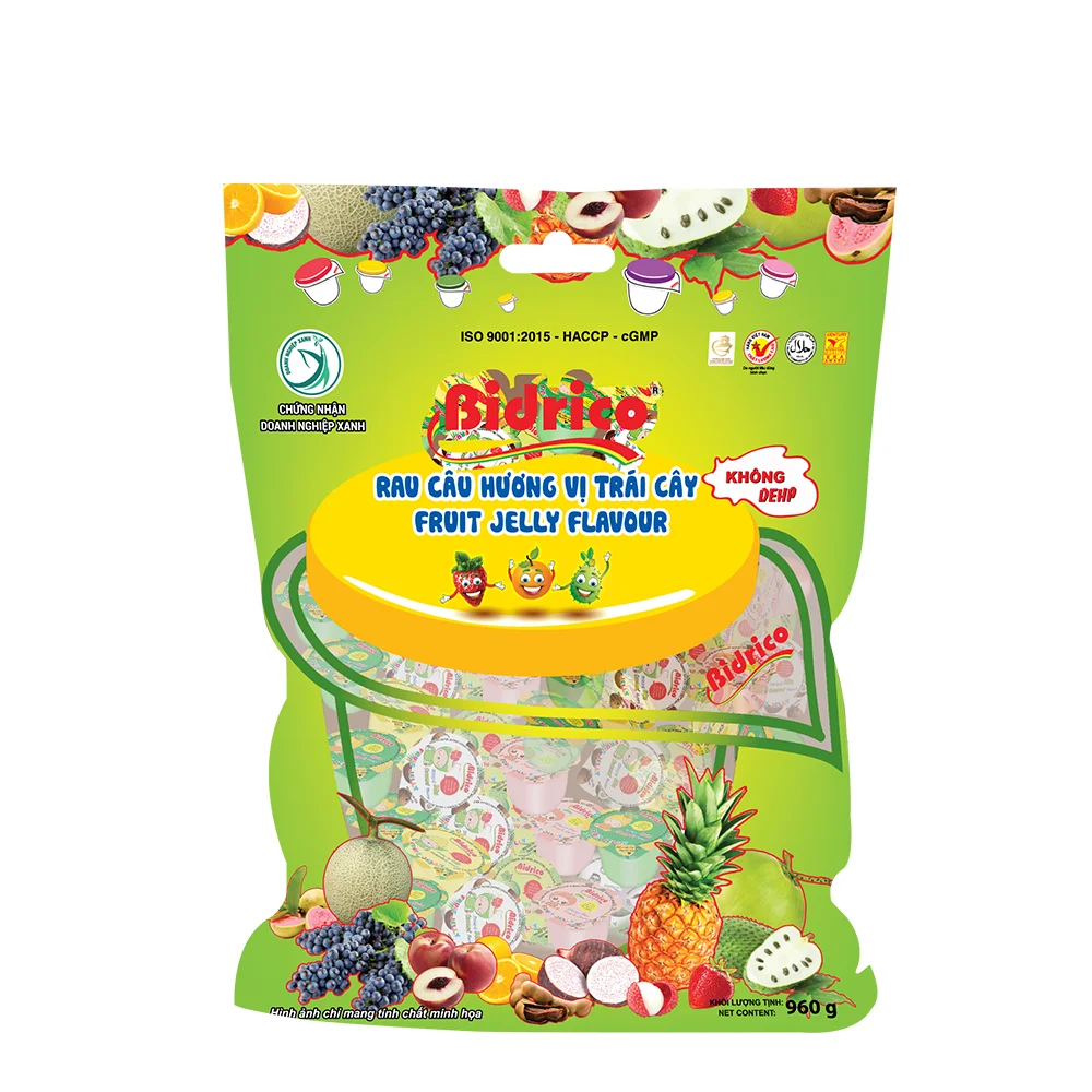 Высокое качество фруктовое желе 960 грамм Bidrico бренд Iso Halal Haccp фрукты упакованные в мешочек вьетнамский производитель