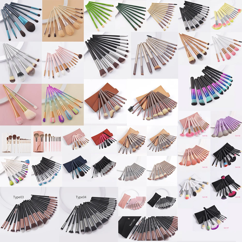 Wholesale private label face eyes lips cosmetic make-up brush custom makeup brush vegan make up brushes