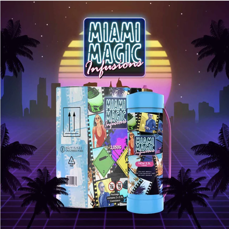 Carbon Steel Metal 3.3L Miami Magic Whipped Cream Charger Cylinder / Tanks for Dessert Making at Superior Market Price