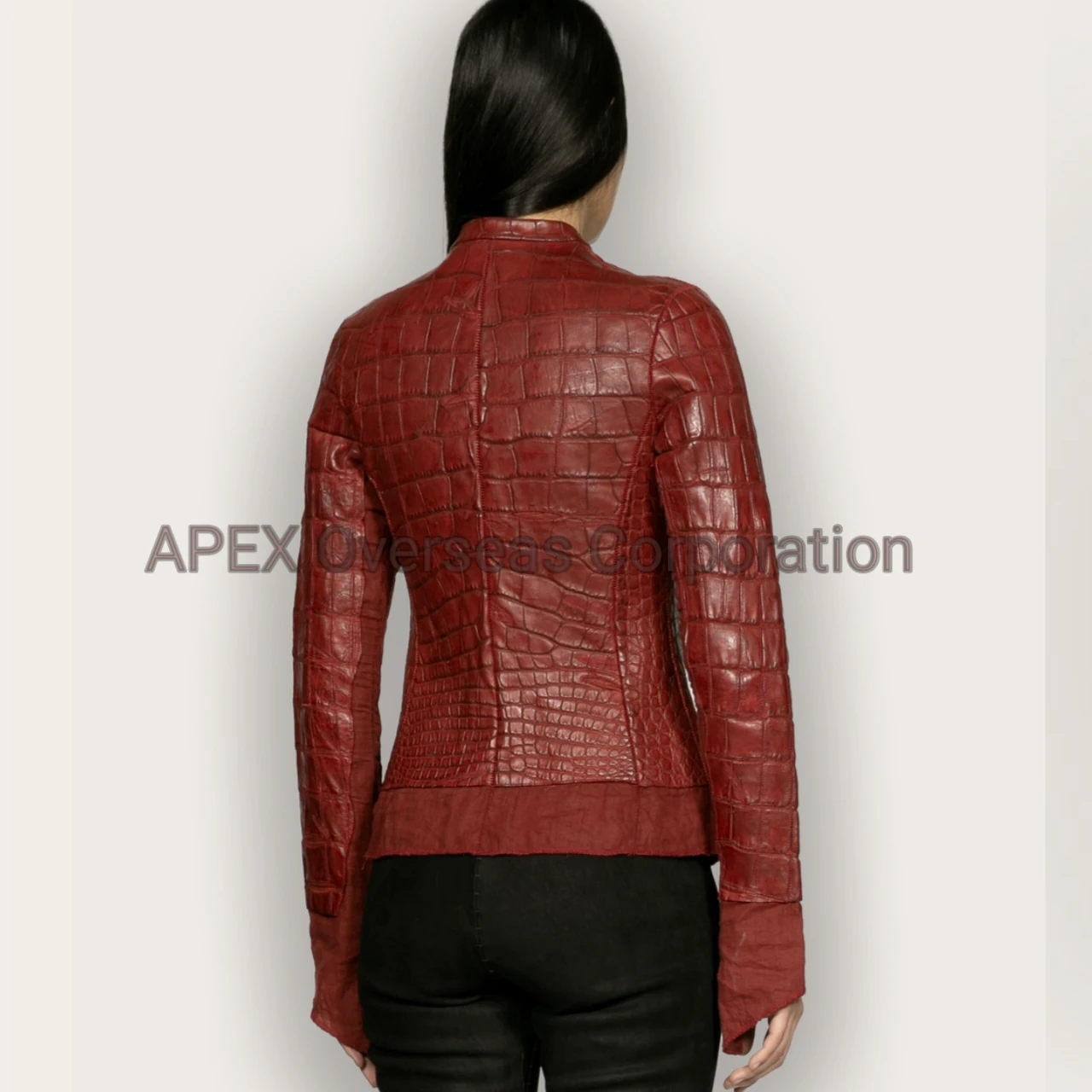 Hot Sale Leather Woman Jacket Fashionable Wholesale Women Crocodile Python Alligator Python Leather Design Women Jacket