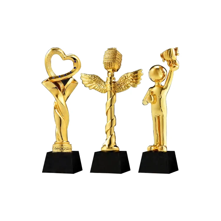 Custom Musical Note Trophy Metal Award Trophy Indoor Home Decoration Gifts Gold plated Awards Trophy Animal Sculpture Home Decor