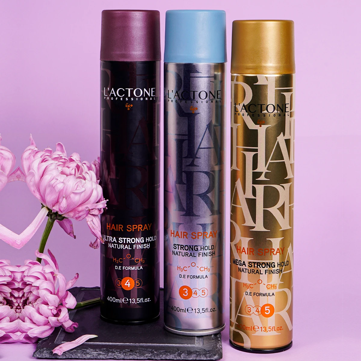High Quality Ultra Strong Hold Hair Spray With Dimethyl Ether Natural Finish 400 ML Made in Turkey