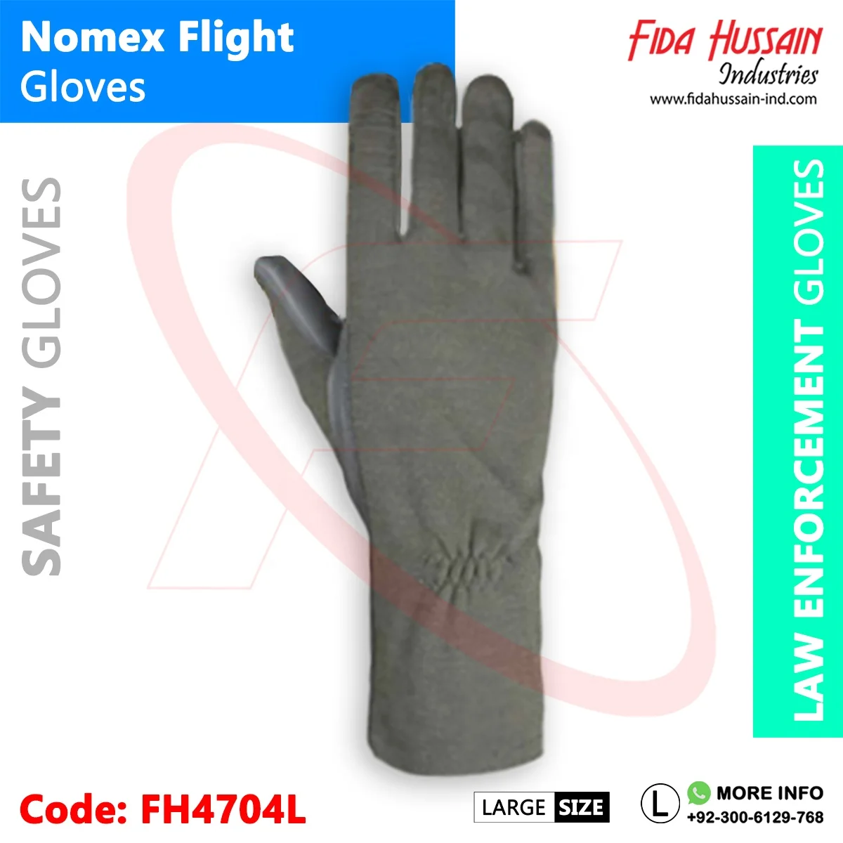 Top Best Soft Goatskin Nomex Flight Pilot Gloves Training Aramid Fabric Safety Leather Gloves from Pakistan for Working