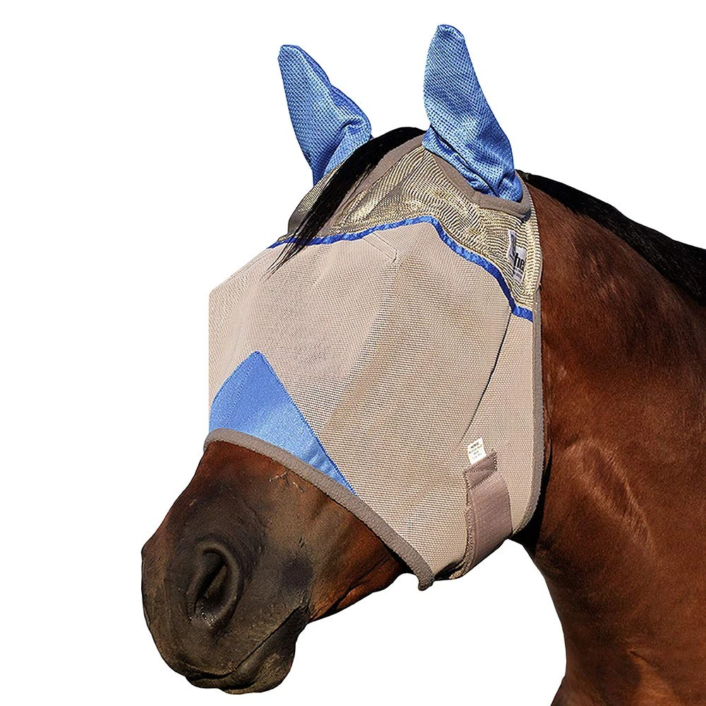High Quality Horse Soft Comfortable Anti mosquito Smart Summer Fly Mask Breathable See Through Mesh Horse Fly Mask with Ears