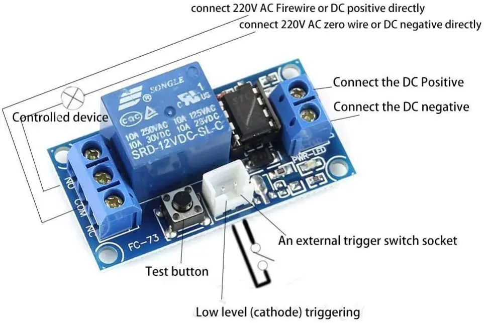 1 Channel Relay 24v Self Locking Bistable One Button Start/Stop Self-Locking Relay Module 24v relay switch module
