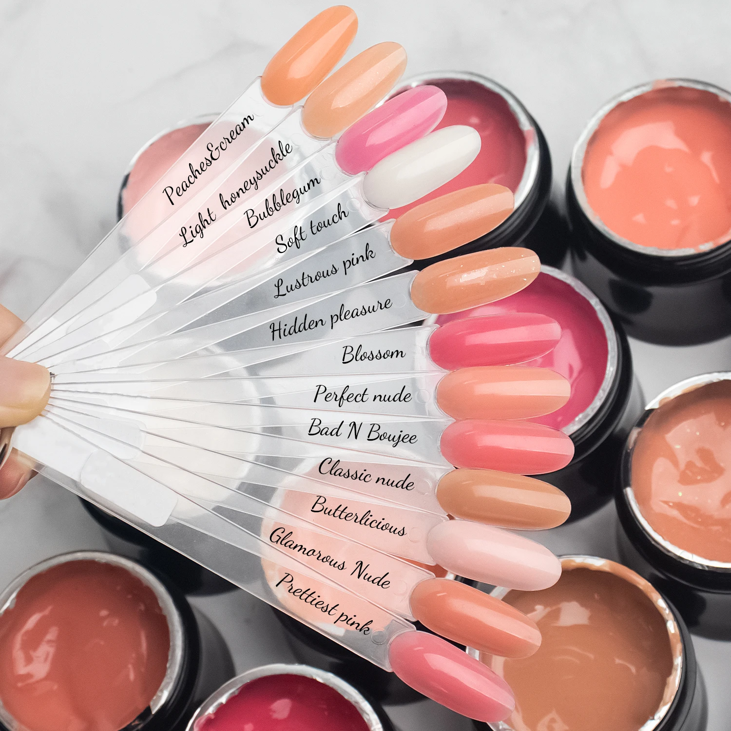 Hot Camouflage Hard Building UV Gel Clear Hard Nail Extension Acrylic Gel Nail Art Manicure Set for DIY at Home