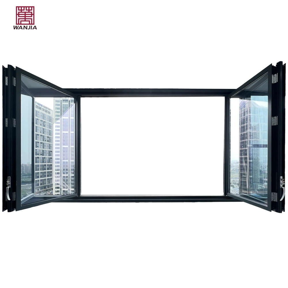 Aluminium Customize Kitchen Bi fold Window Vertical Top Folding Glass Push Up Fold Up Windows