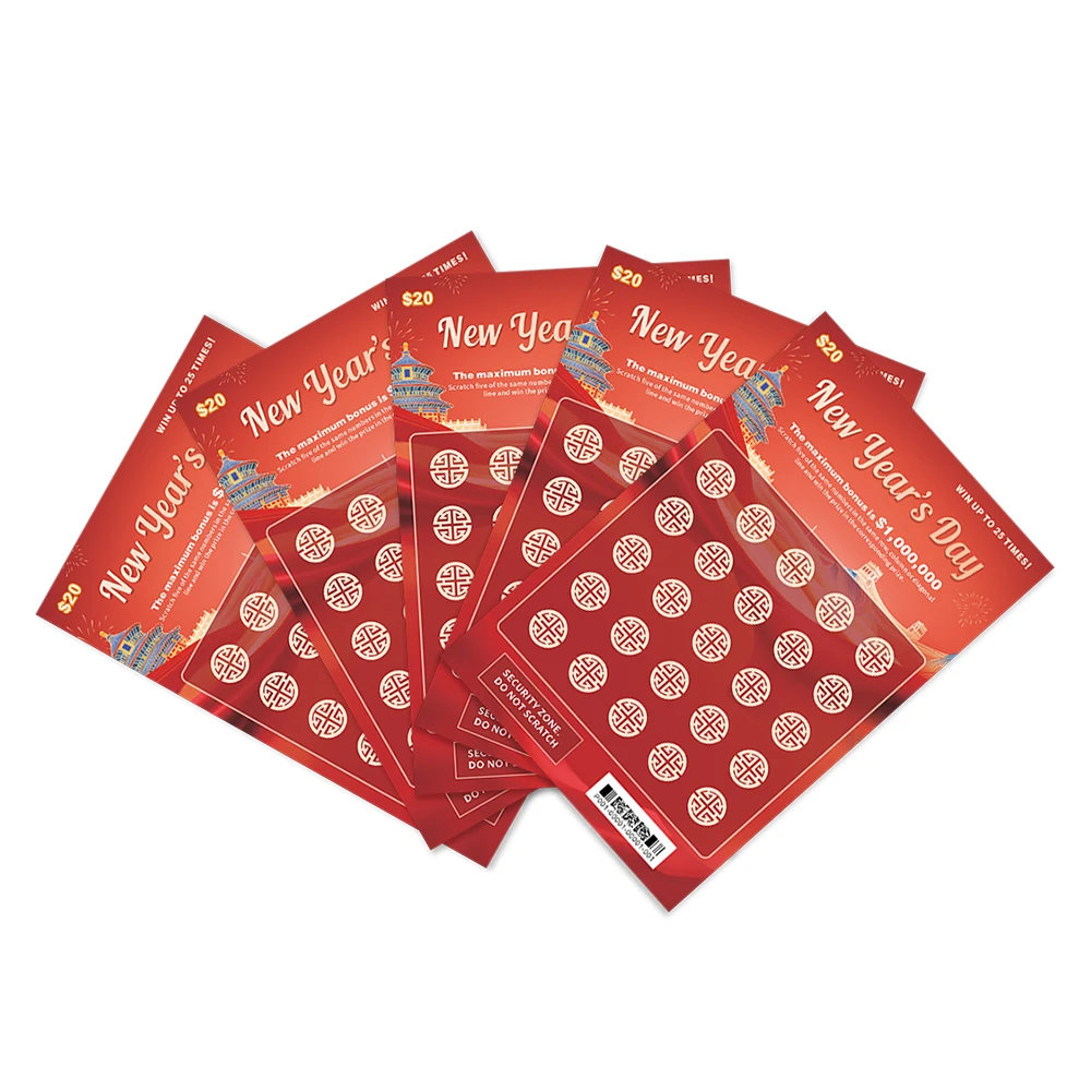 Celebrate the New Year with chinese raffle tickets Lottery Customize your own theme Instant Lottery Scratch Cards