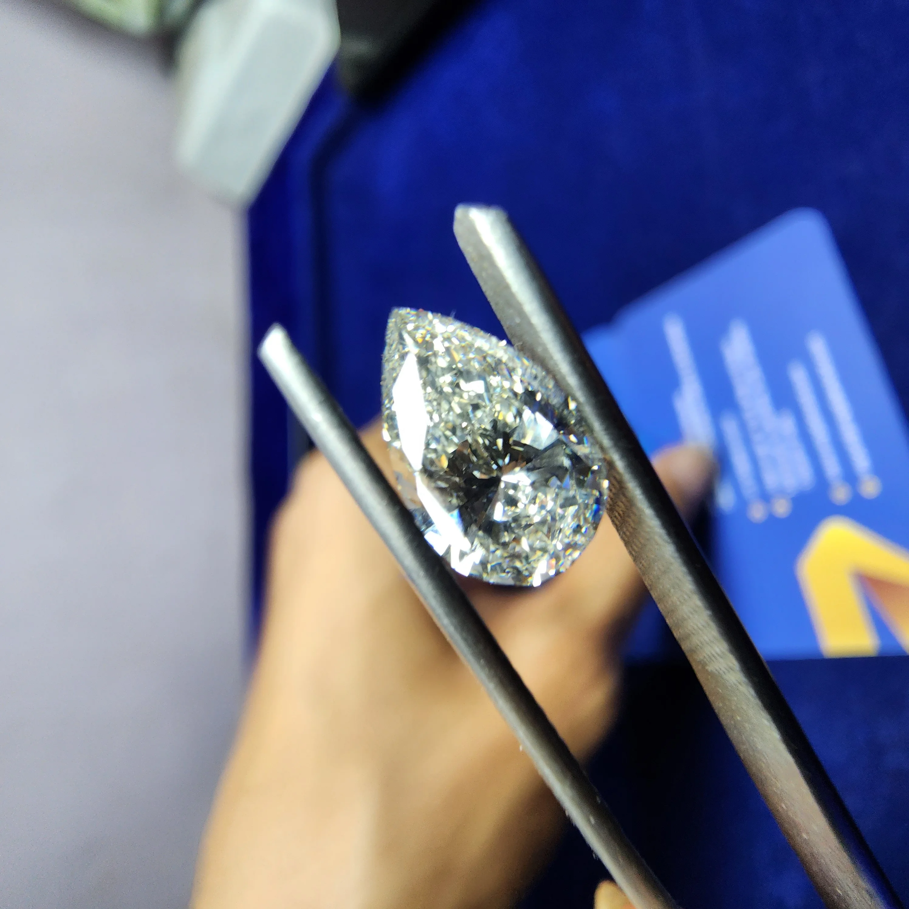 1ct 1.5ct 2ct 2.5ct All Size Pear Cut Lab Diamond IGI Certified Fancy Cut HPHT CVD Pear Shape Lab Grown Diamond