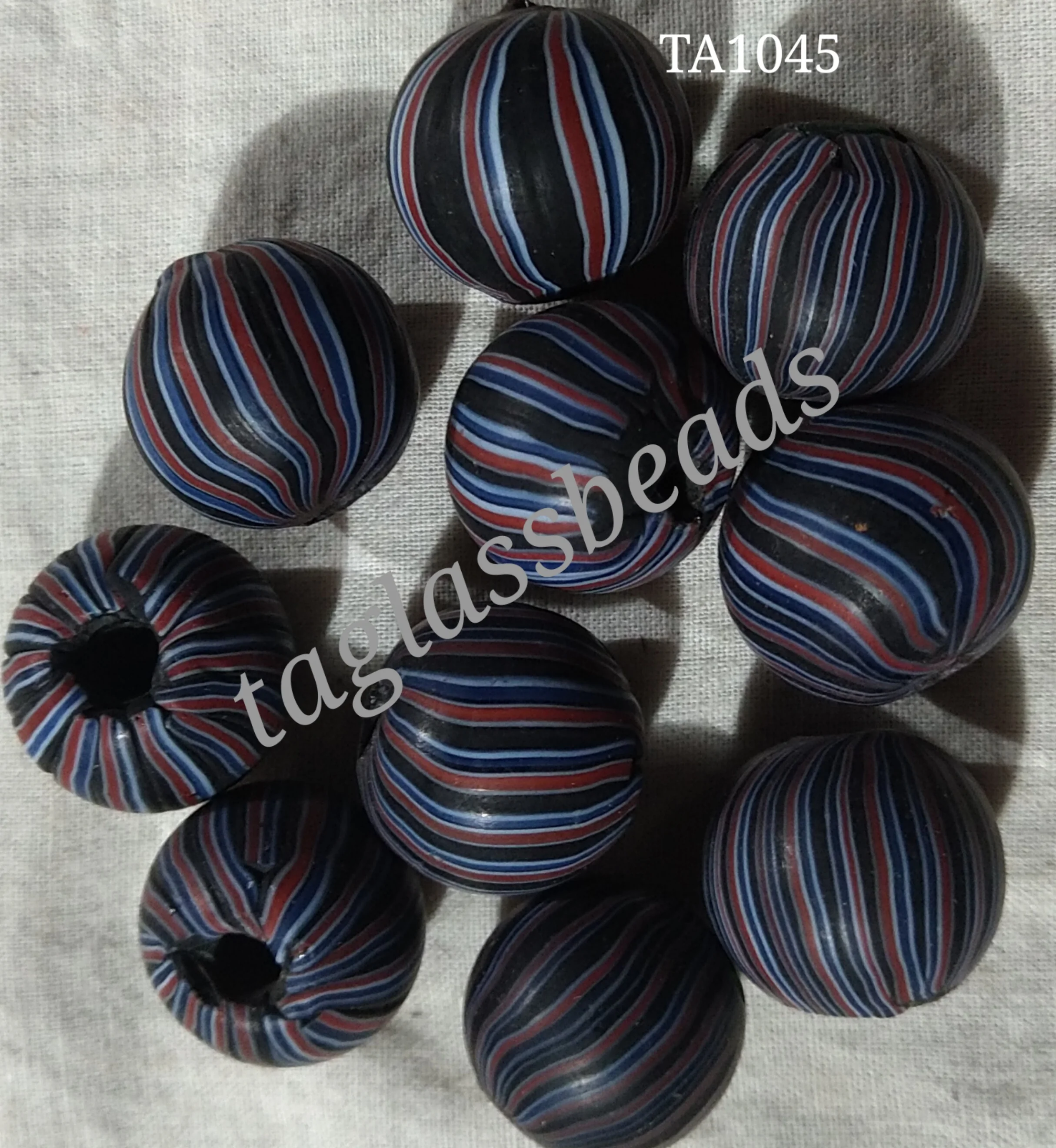 Venetian frosted strip glass beads india  beads beads for jewelry making